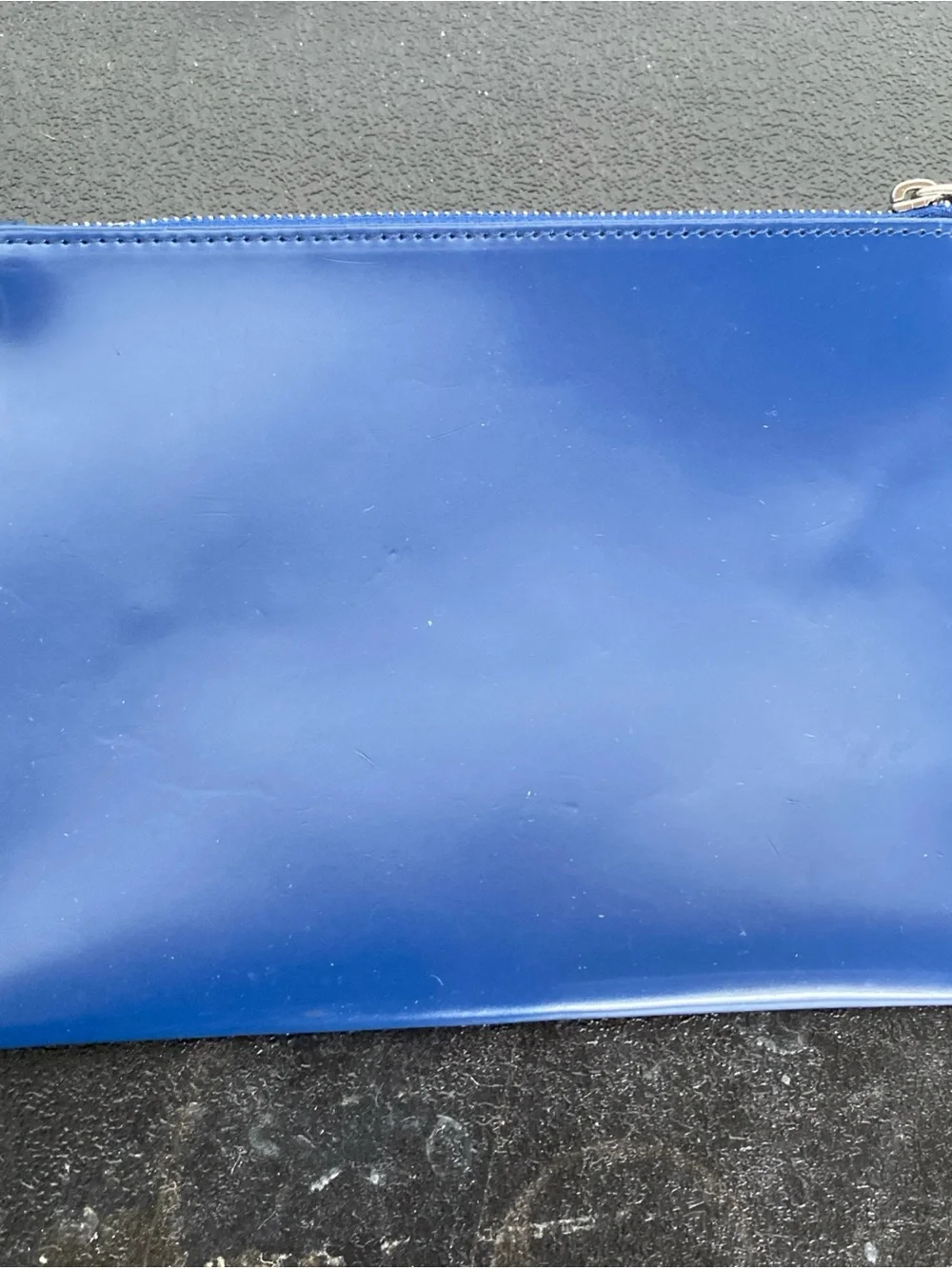 Mugler Navy Blue Zip Pouch with Star Detail